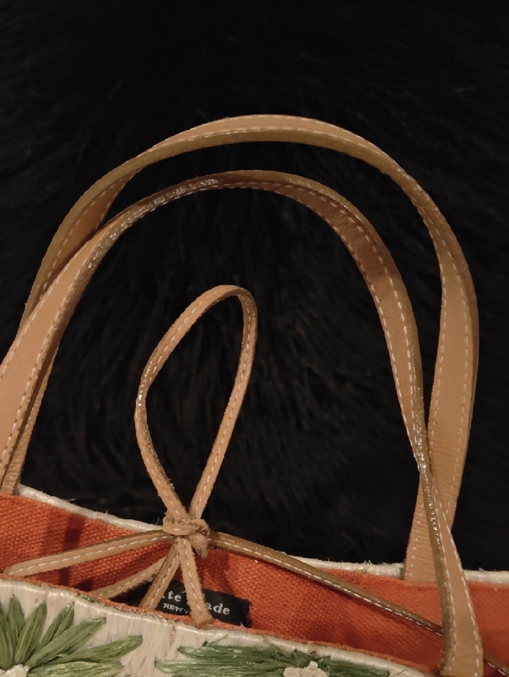 Kate Spade Cabo Natural Straw Floral Bag - Picture 3 of 14